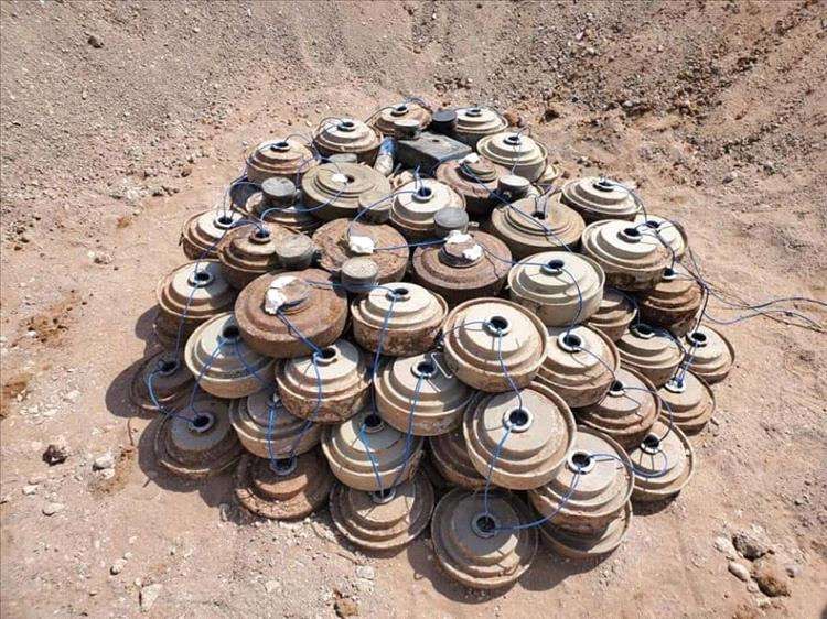 مشروع مسام ينتزع 115 لغماً وعبوة ناسفة