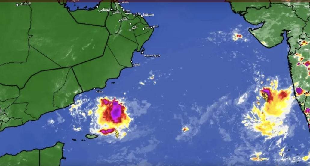 تطورات المنخفض الجوي في بحر العرب